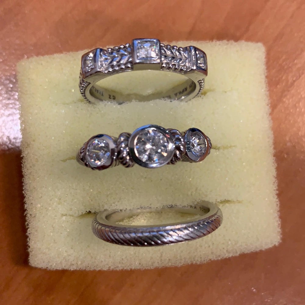 Three authentic Judith ripka rings